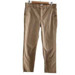 J Crew Vintage Straight Leg High Rise Chinos Dark Khaki Size 30